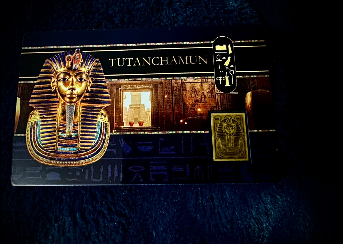 Gold Tutankhamun Egyptian card - photo 2