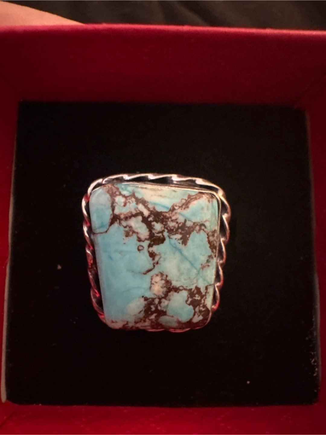 Genuine Turquoise 925 Sterling Silver Ring - photo 3