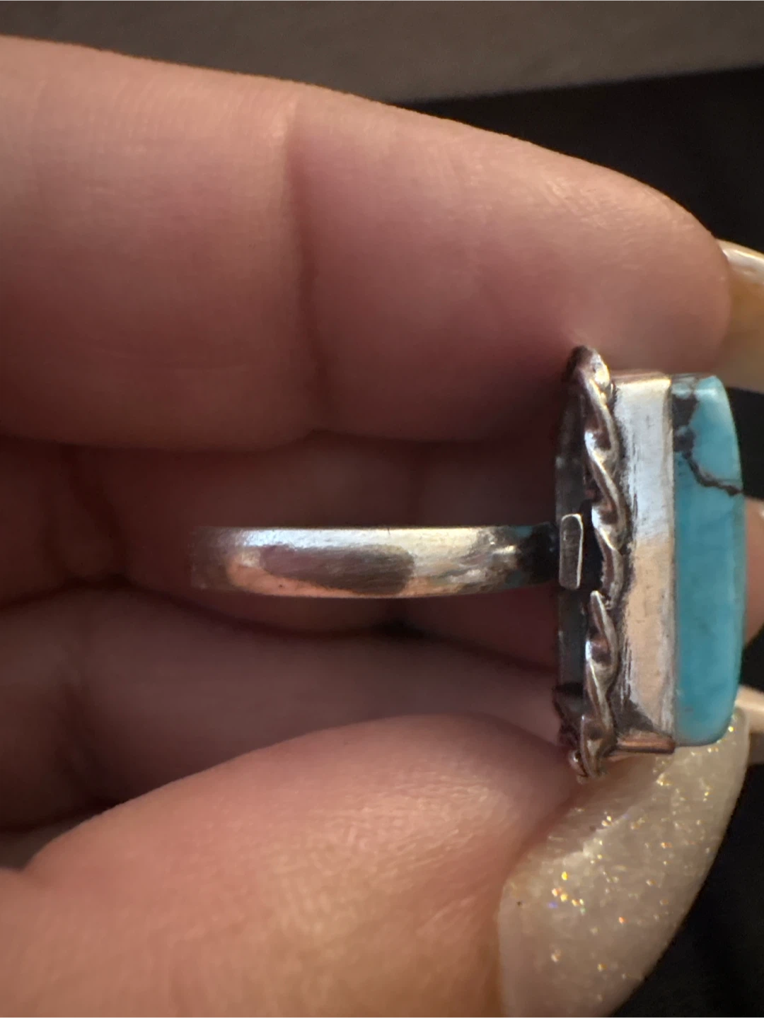 Genuine Turquoise 925 Sterling Silver Ring - photo 5