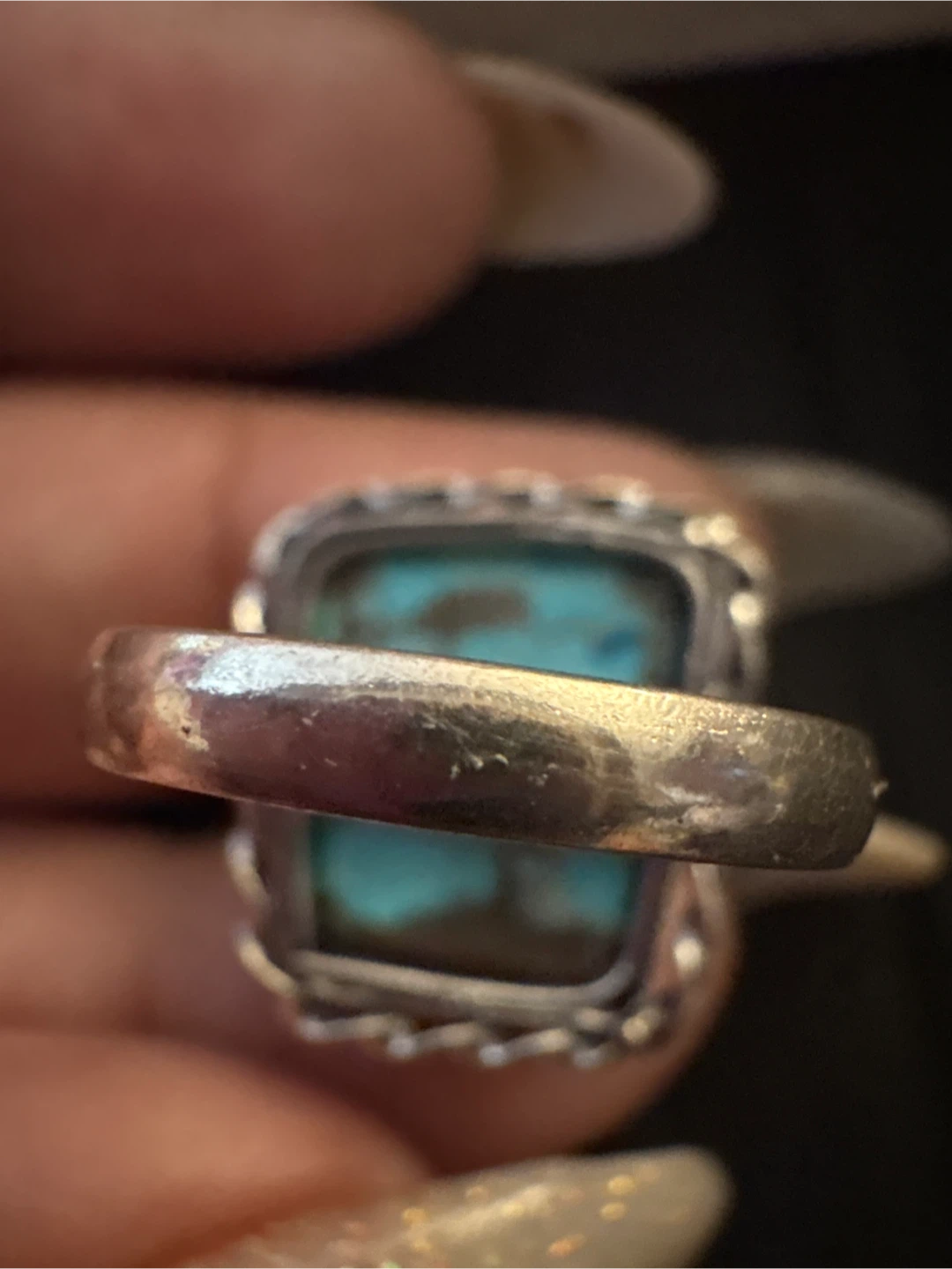 Genuine Turquoise 925 Sterling Silver Ring - photo 4