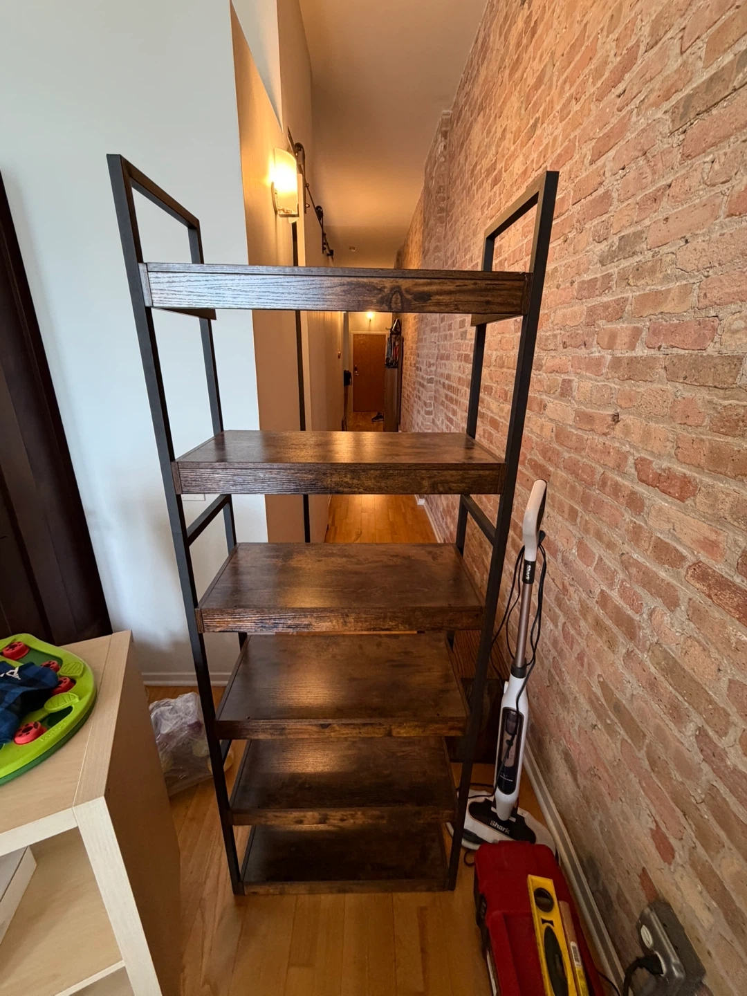 Rustic Brown 6 Tier Bookshelf - 23.6"W