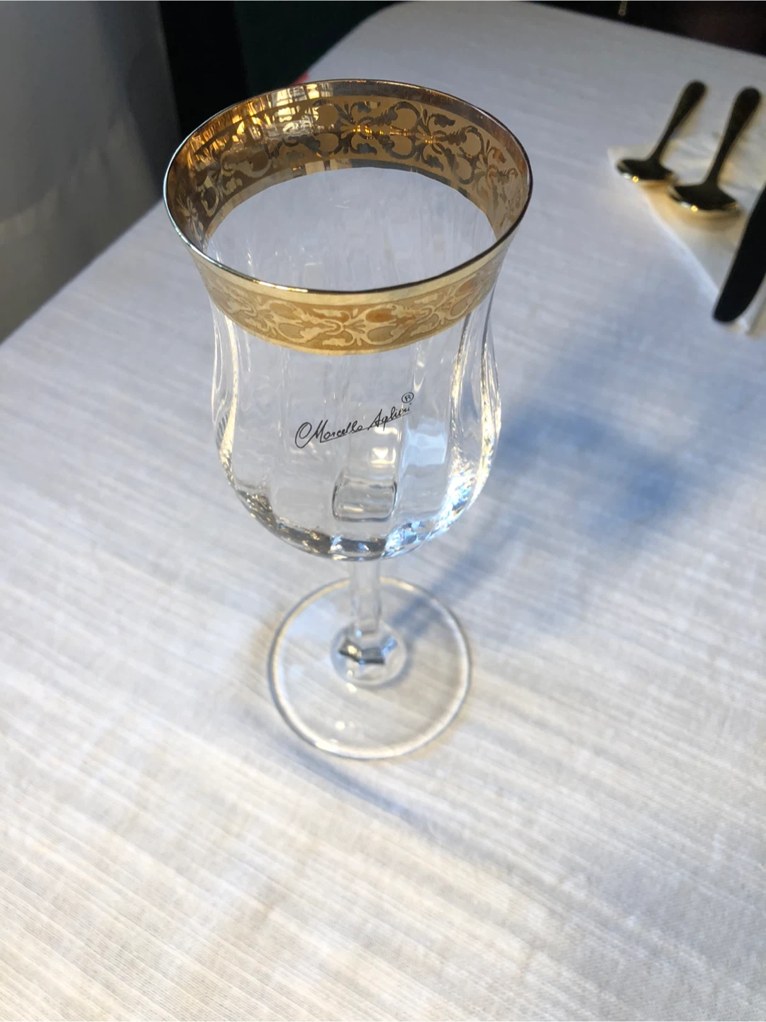 Marcello Aglieri Gold Rimmed Wine glasses(Set of 4 - photo 3