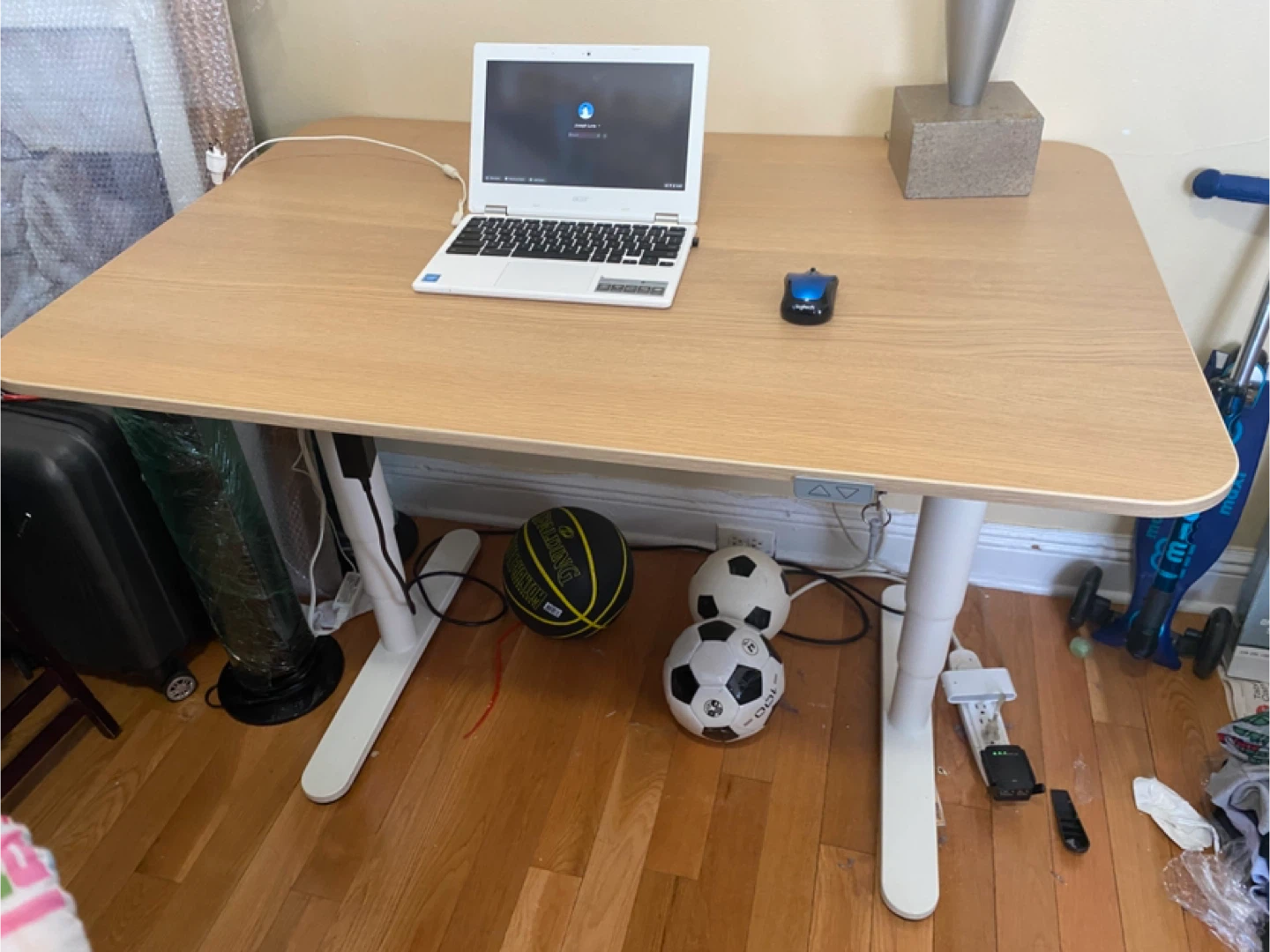 Standing Desk - Light Wood Finish - photo 2