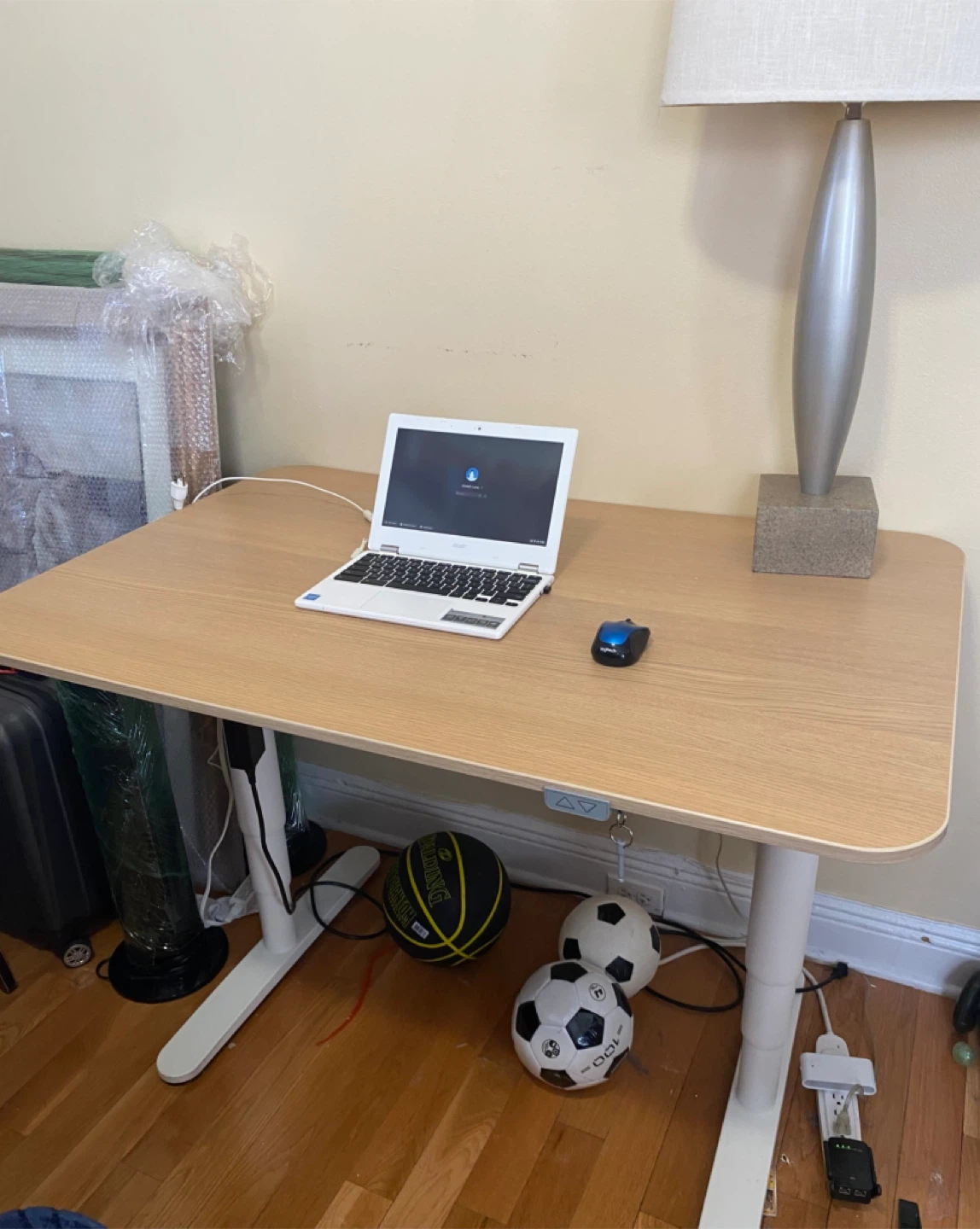 Standing Desk - Light Wood Finish