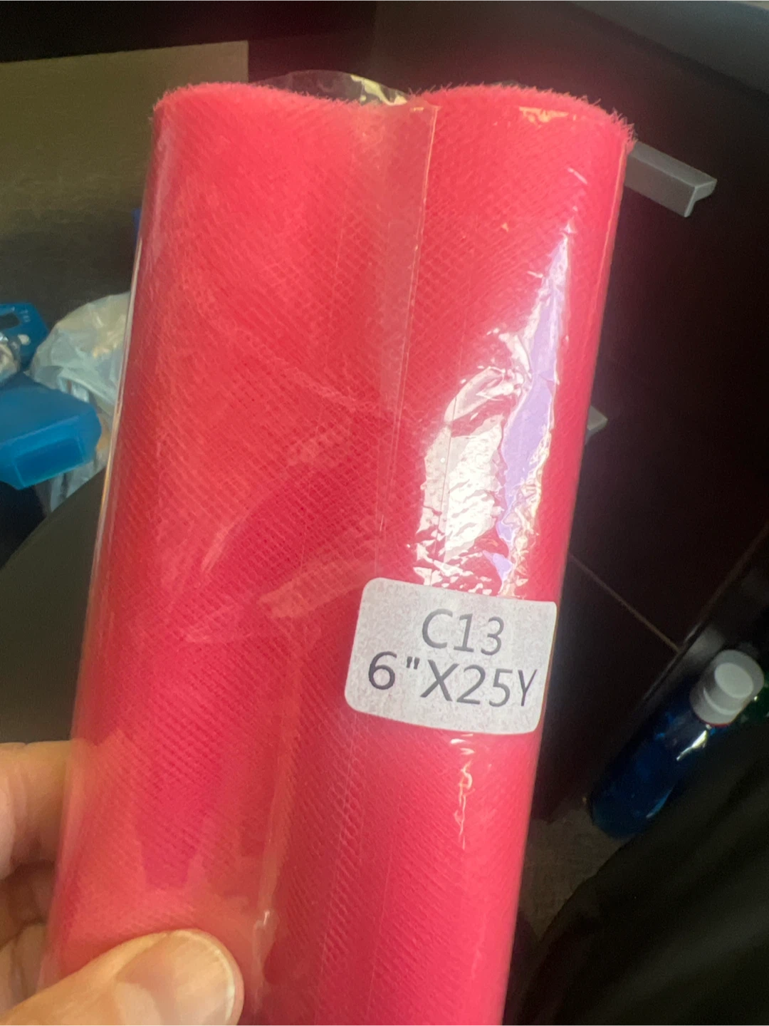 Bright Pink Tulle Fabric Roll - 6" X 25Y