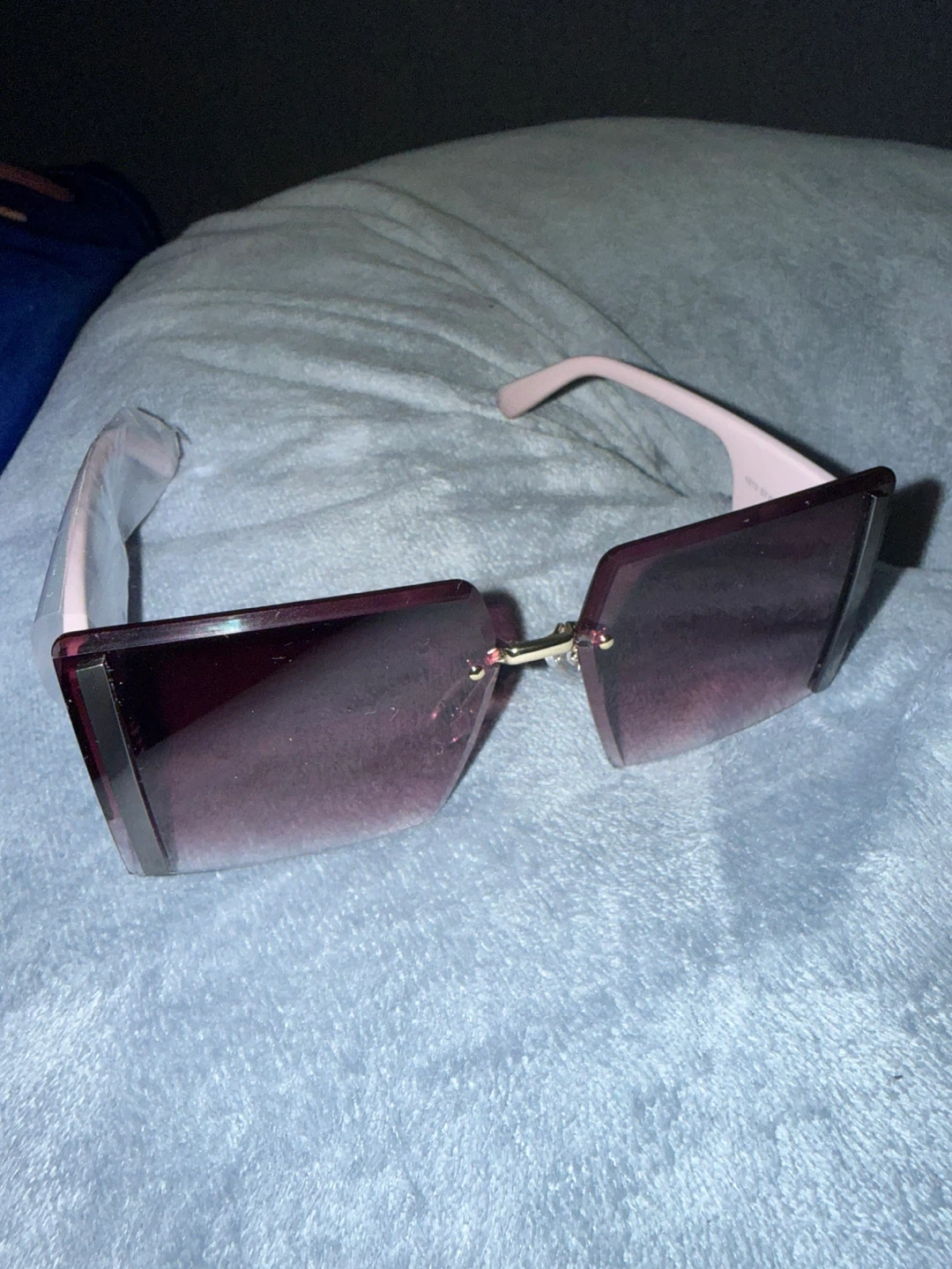 Chanel Square Rimless Sunglasses - Purple