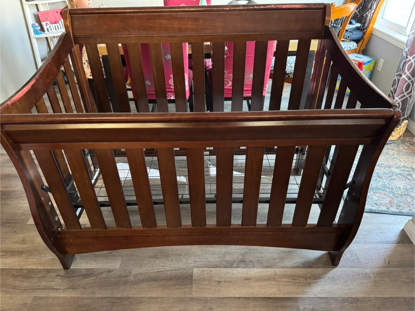 Wooden Crib with Mattress