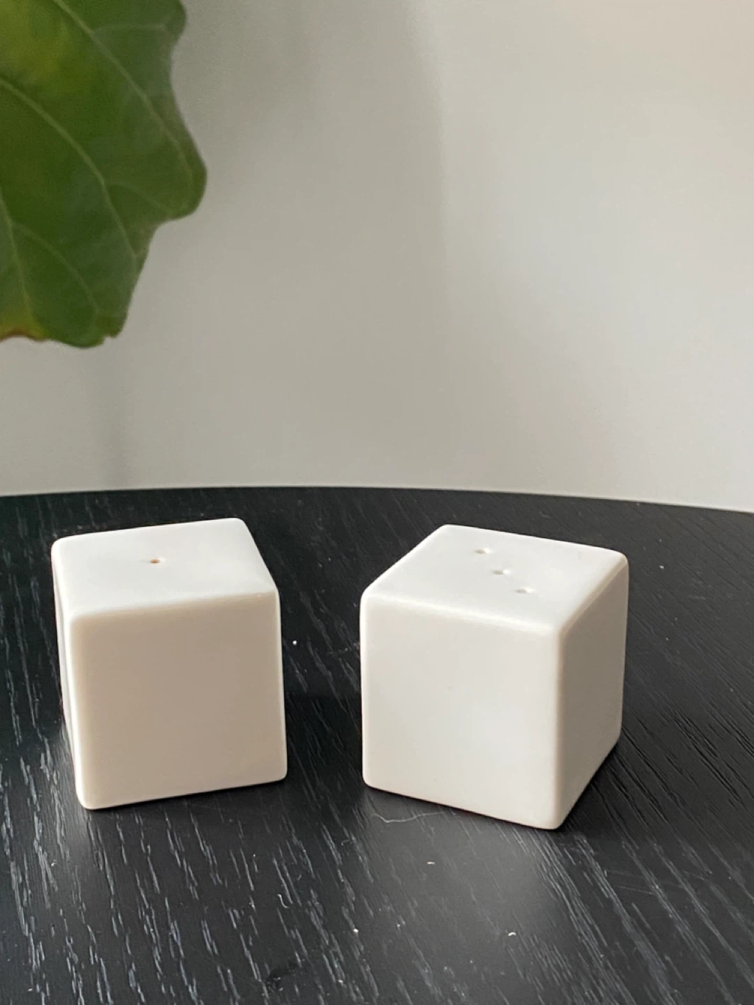 Minimalist Ceramic Cube Salt and Pepper Shakers
