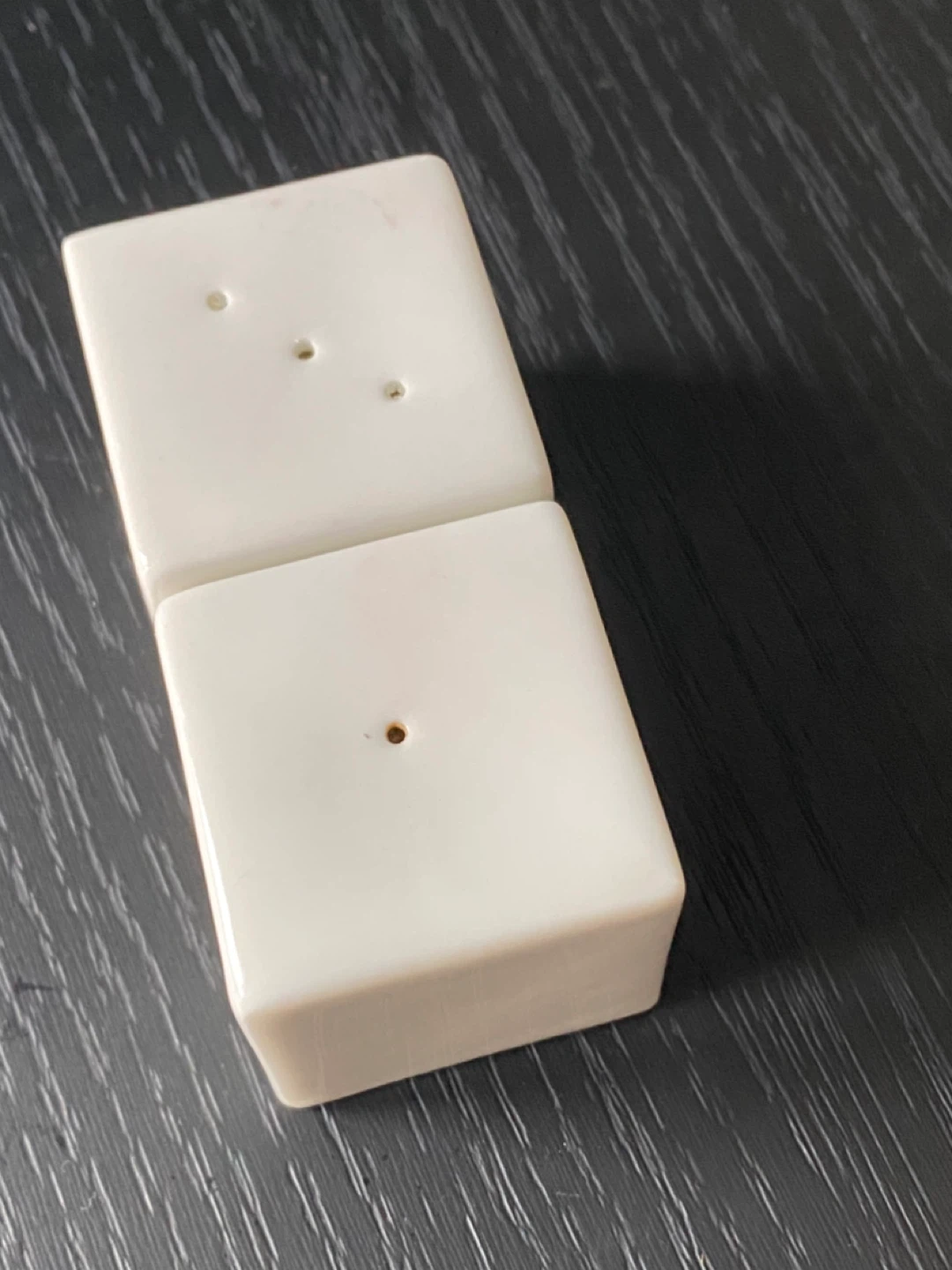 Minimalist Ceramic Cube Salt and Pepper Shakers - photo 4