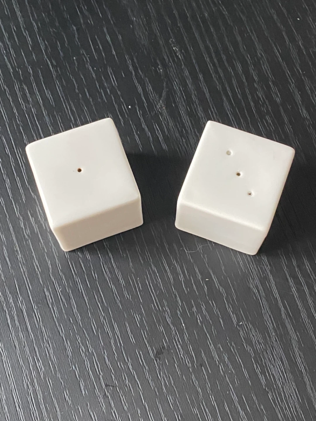 Minimalist Ceramic Cube Salt and Pepper Shakers - photo 2