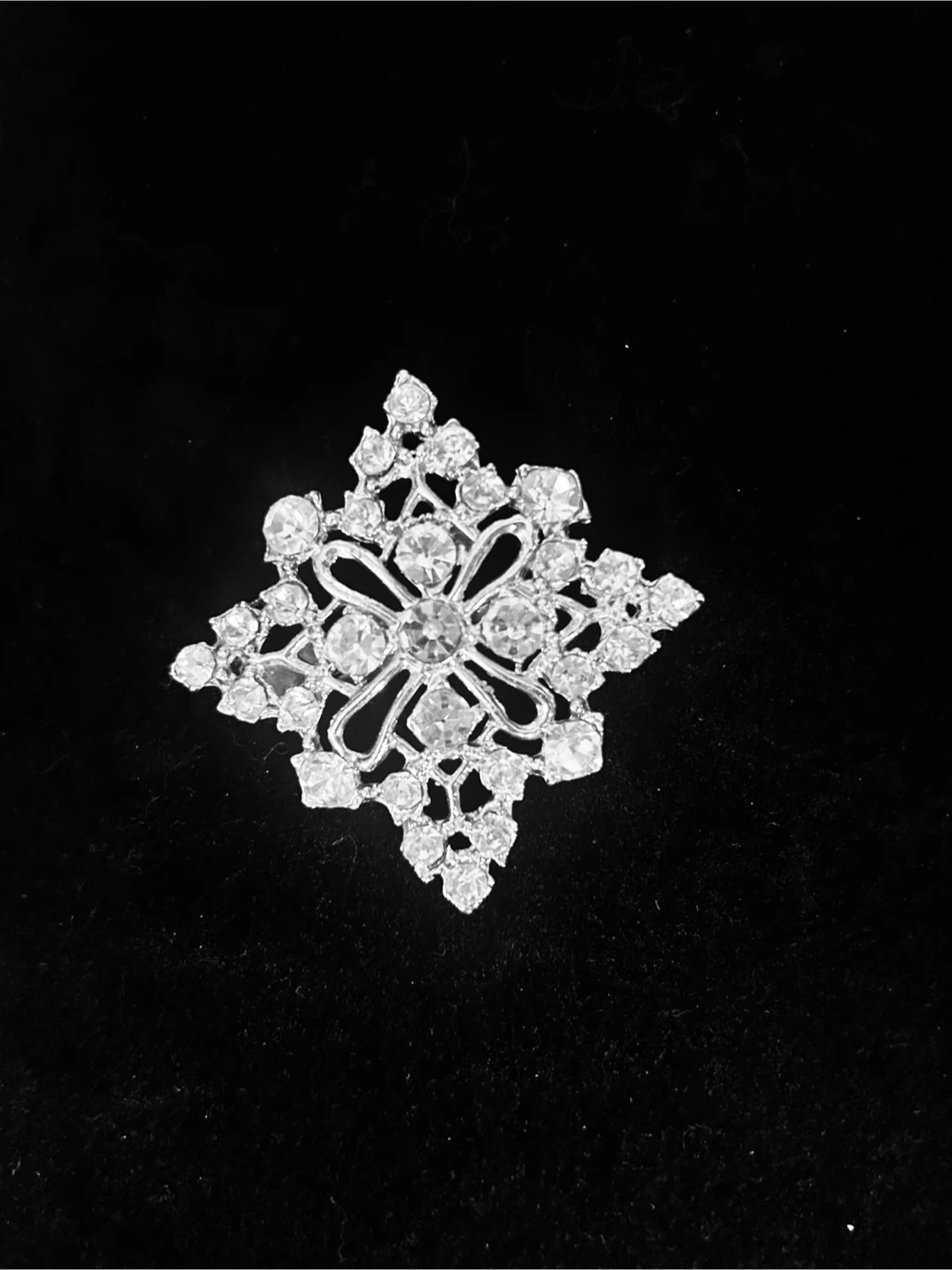 Rhinestone Starburst Brooch