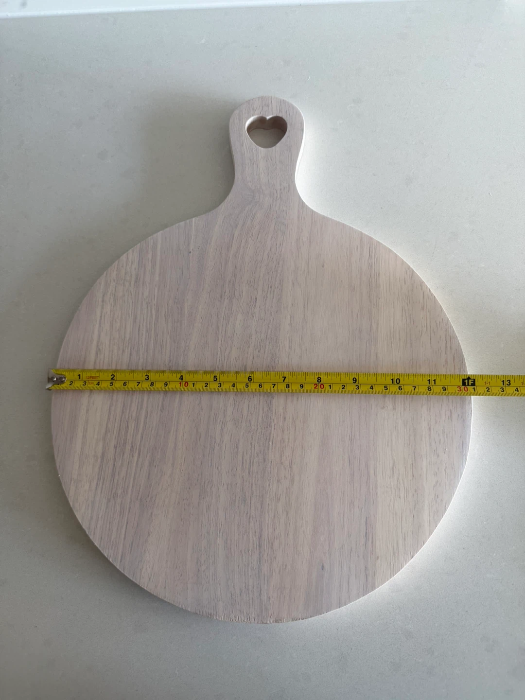 Round Wooden Serving Board with Heart Detail - photo 3