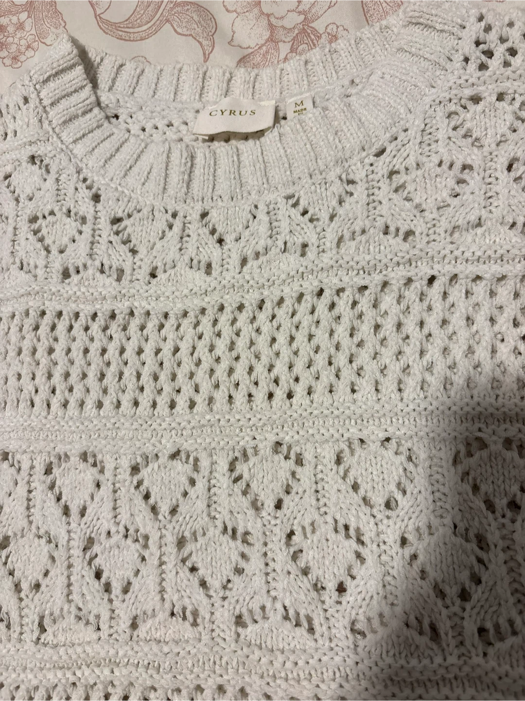 Cyrus Women's Cream Knit Sweater Size M - photo 2