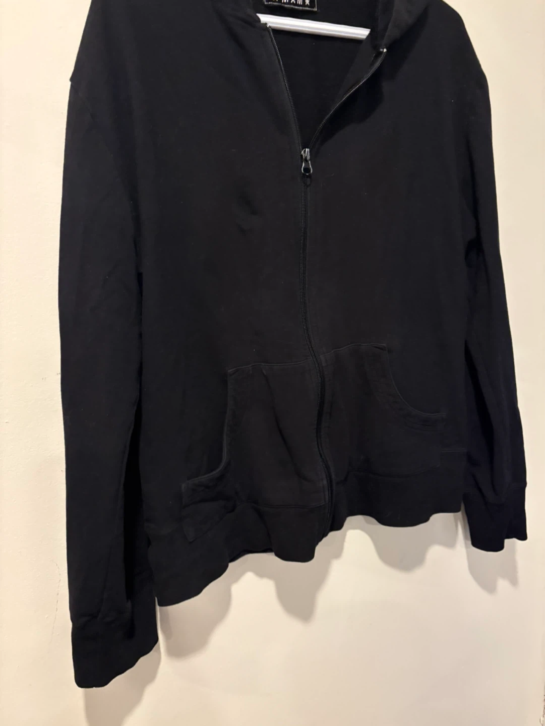 Large - Black Zip-Up Hoodie - photo 2