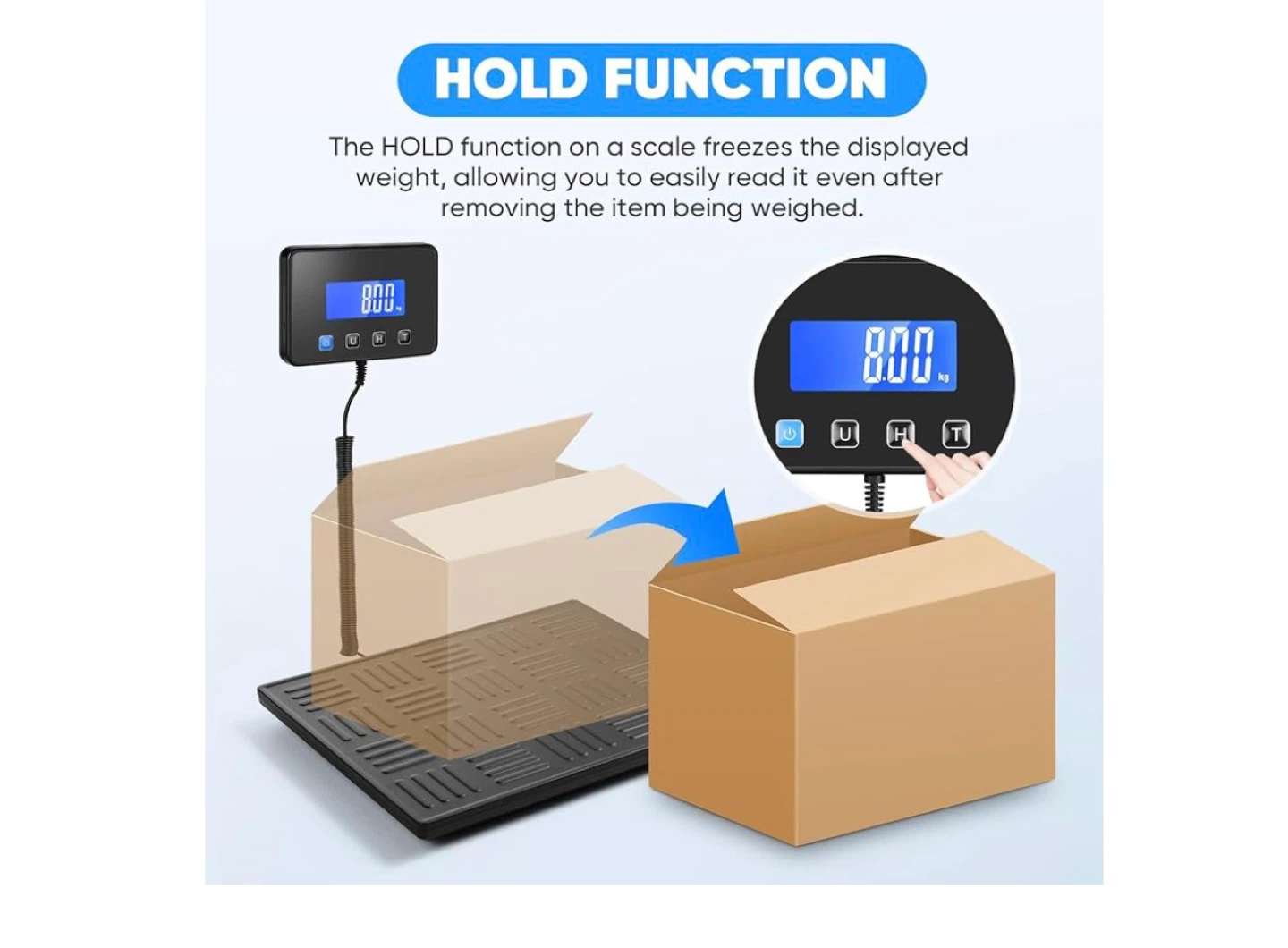 Digital Shipping Scale 660lb/300kg High Capacity - photo 4