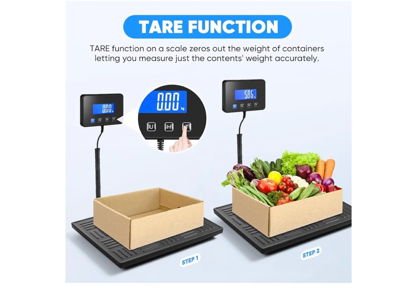 Digital Shipping Scale 660lb/300kg High Capacity - photo 3