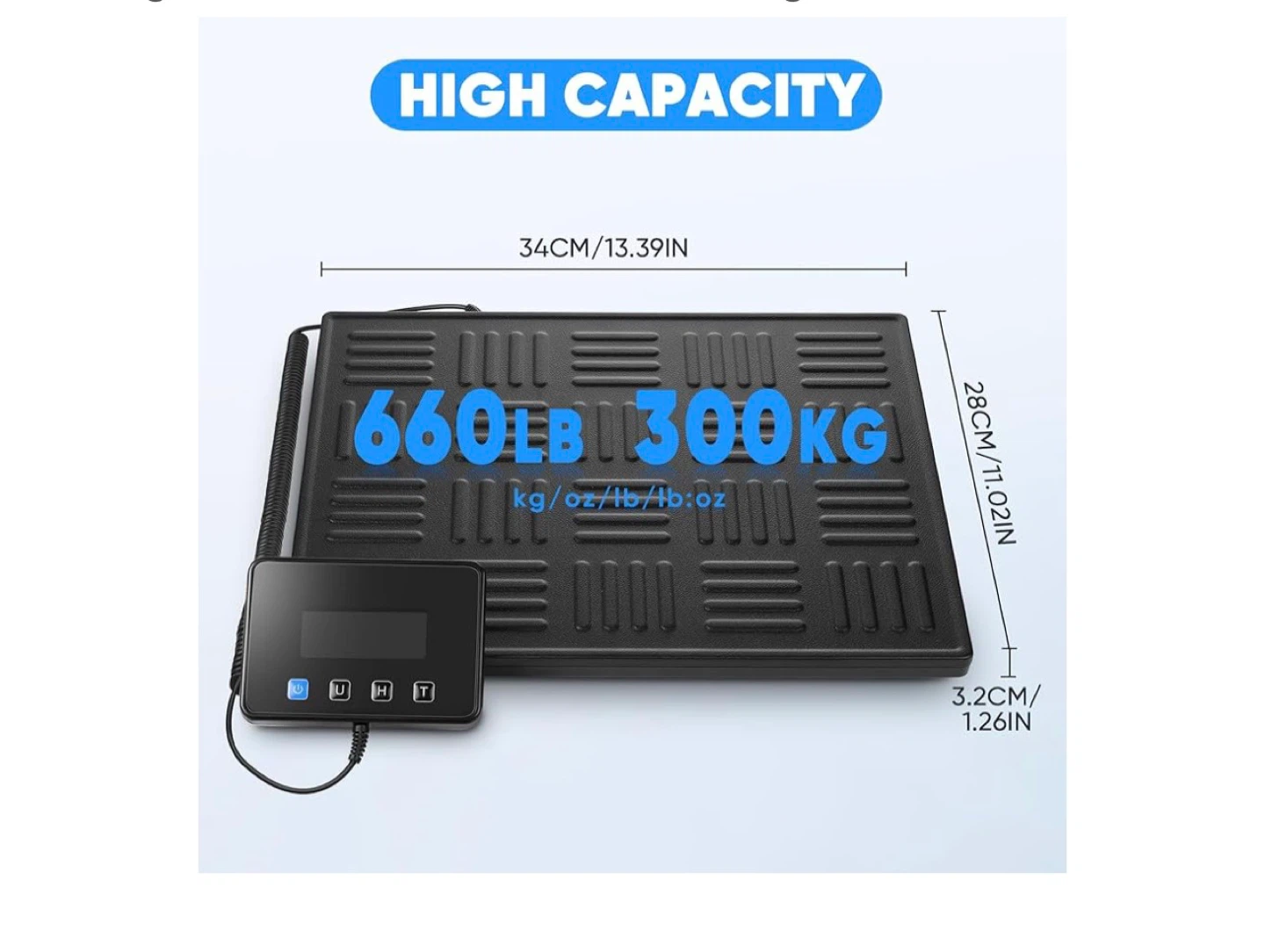 Digital Shipping Scale 660lb/300kg High Capacity - photo 2