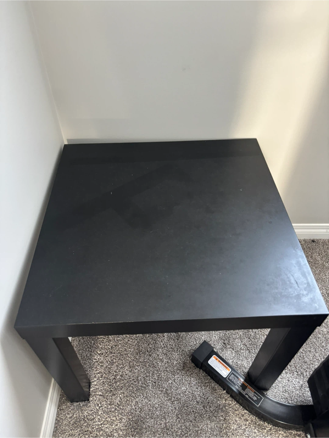 Square Side Table Black/ Wood