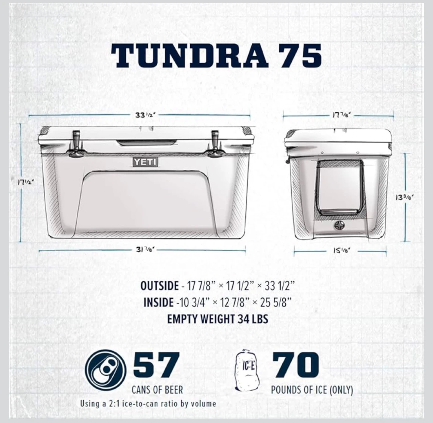 Yeti Tundra 75 Cooler - White - photo 2