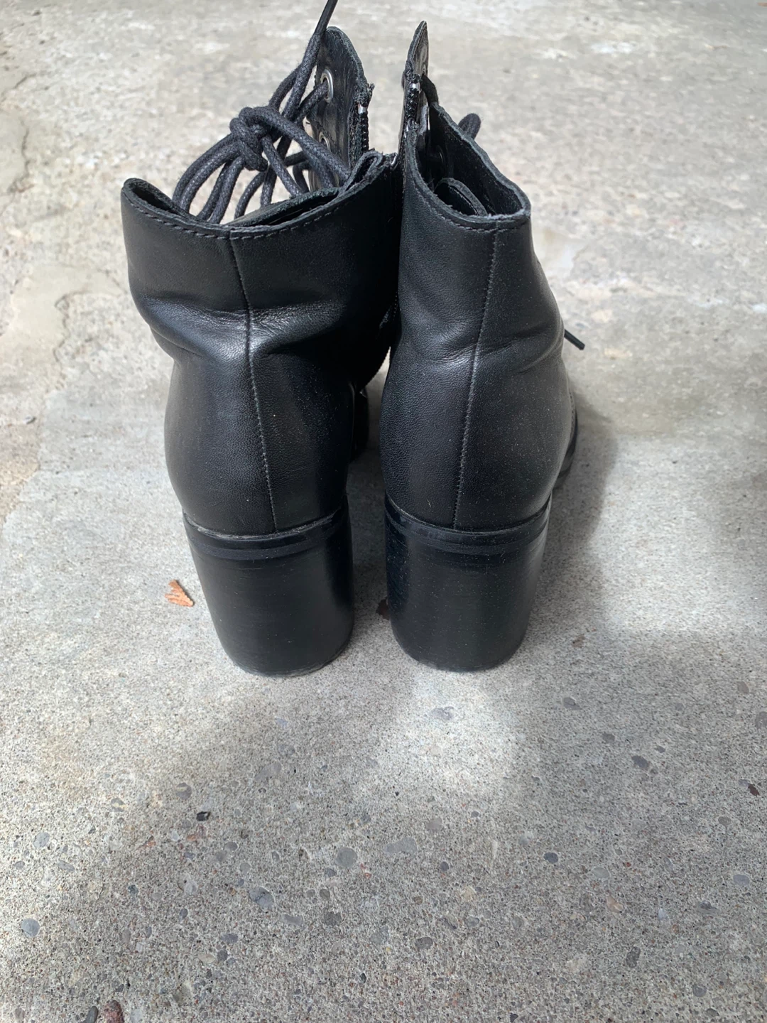 Black Lace-Up Ankle Boots - photo 3