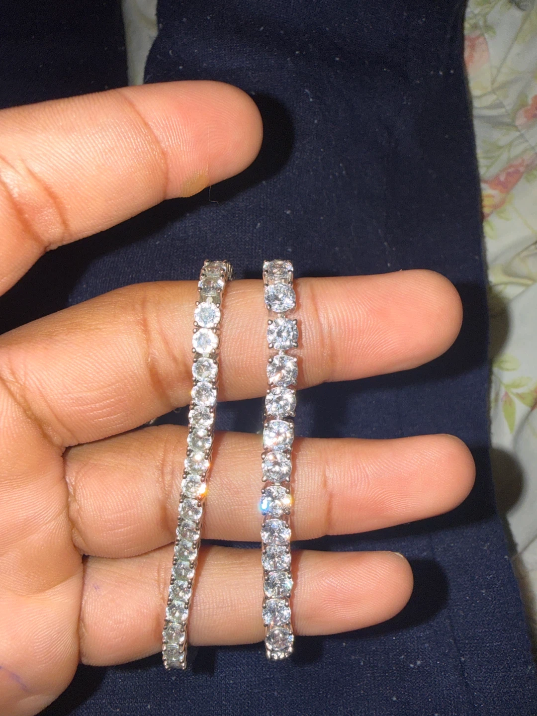 Diamond Tennis Bracelets - Silver Tone