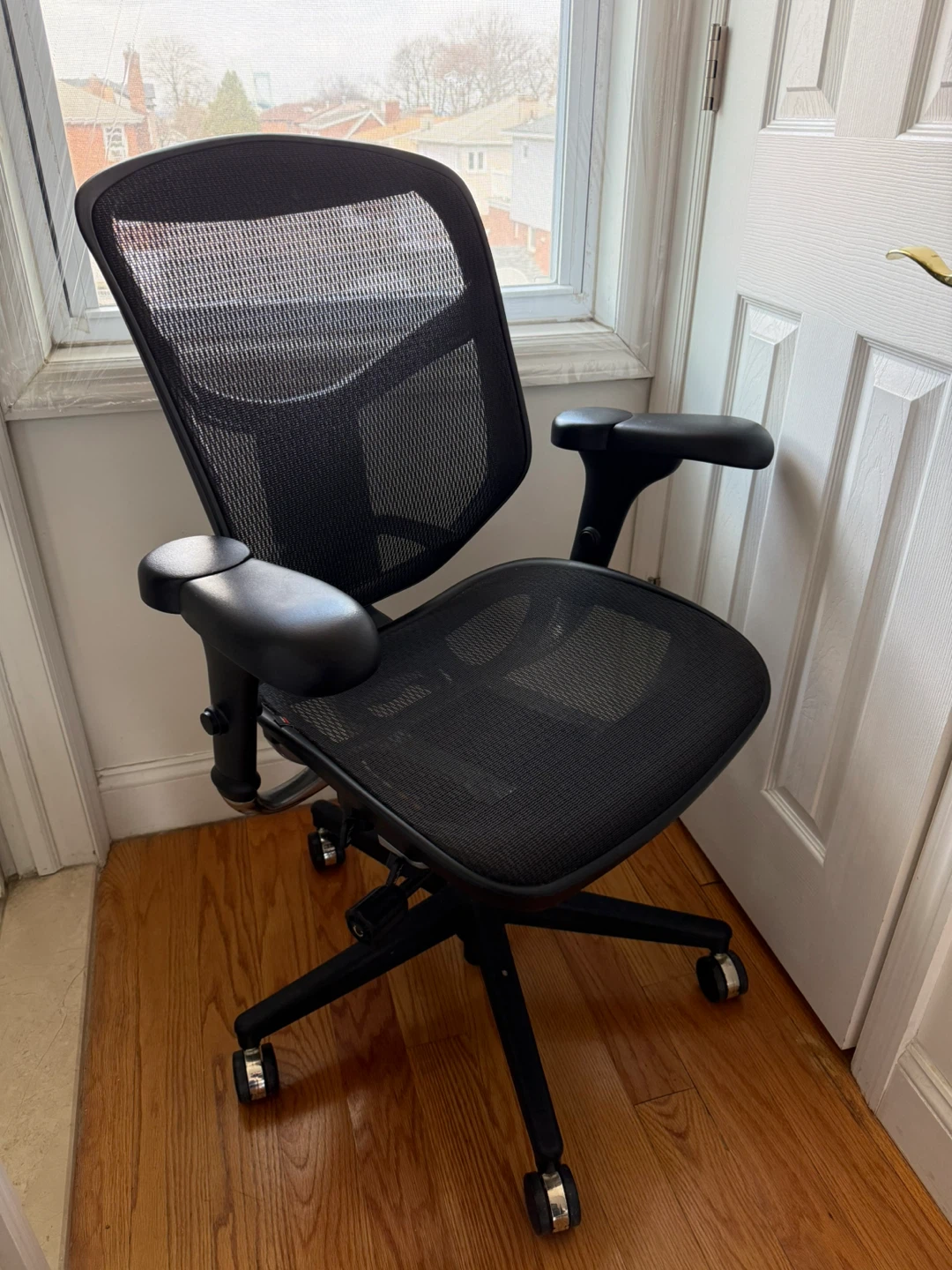 WorkPro Quantum 9000 Series Ergonomic Mid-Back Mesh Chair, Black