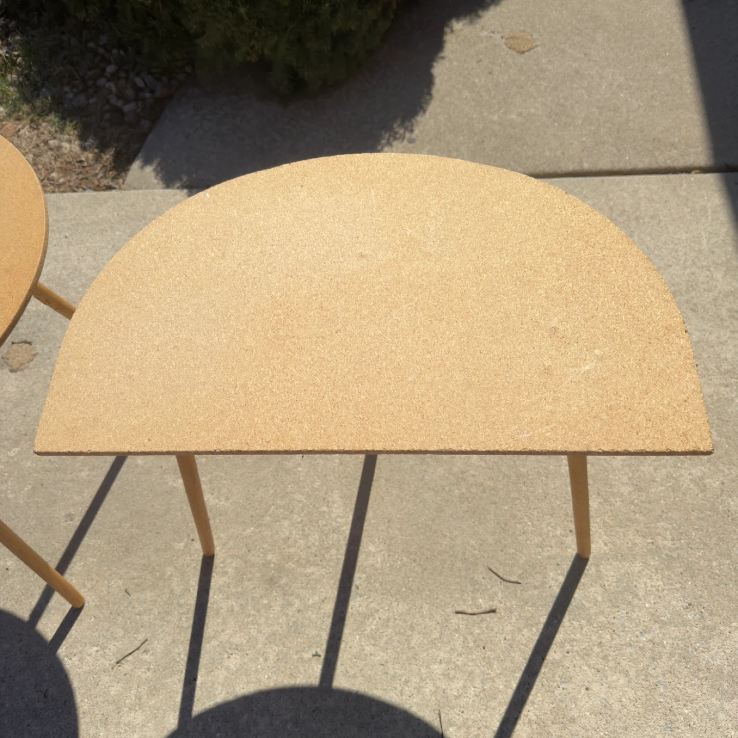 Set of 2 Round and Half-Moon Side Tables - photo 3