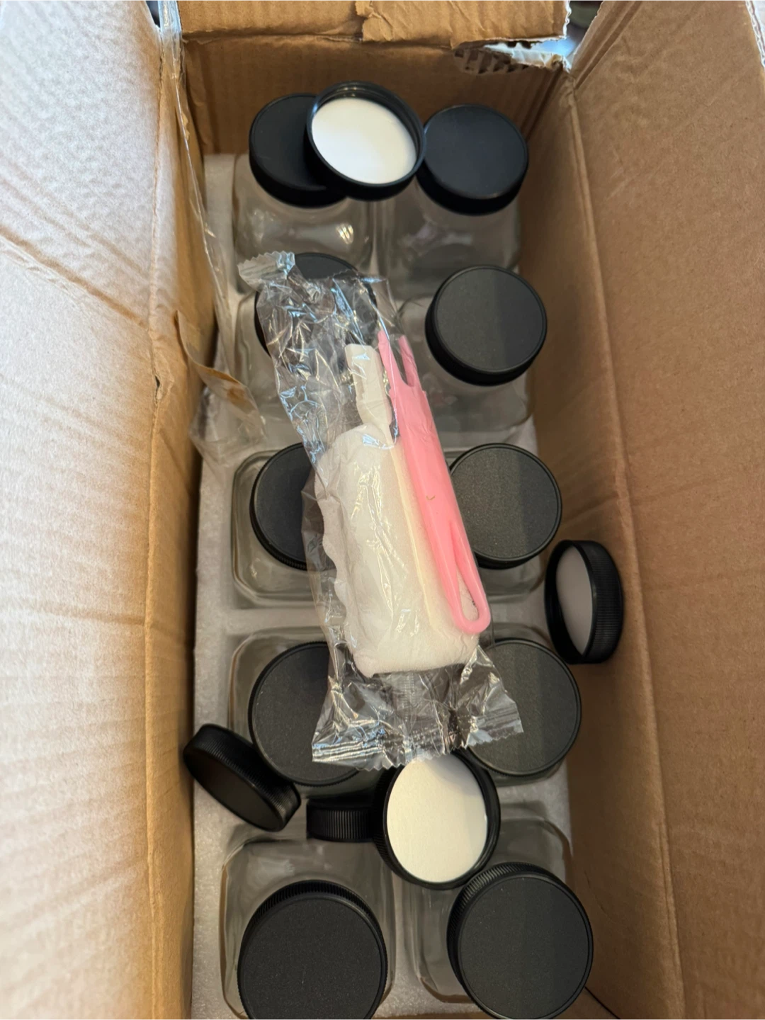Set of 10 Square  Juice Glass Jars with Lids - photo 4