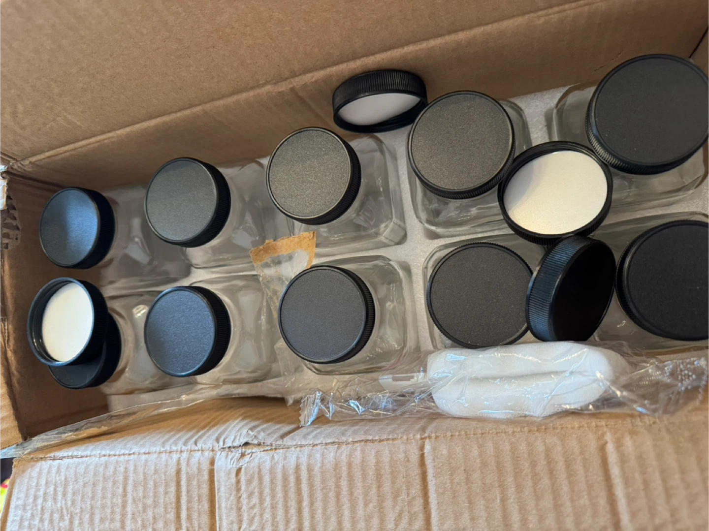 Set of 10 Square  Juice Glass Jars with Lids - photo 2