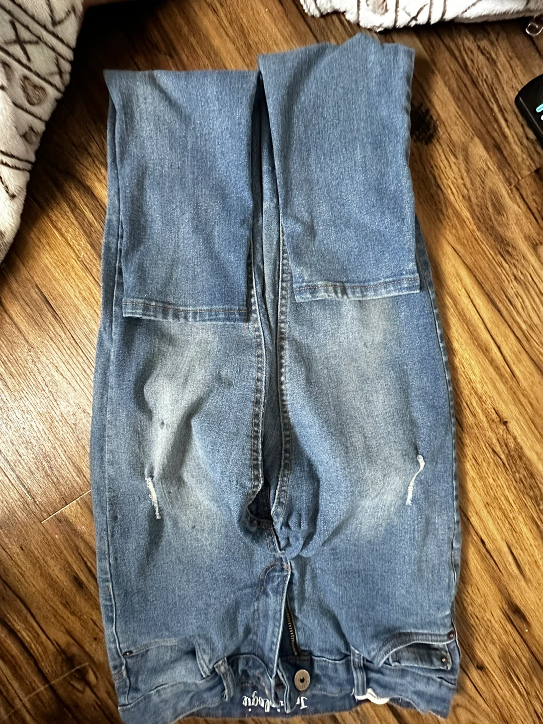 Ripped Blue Denim Jeans