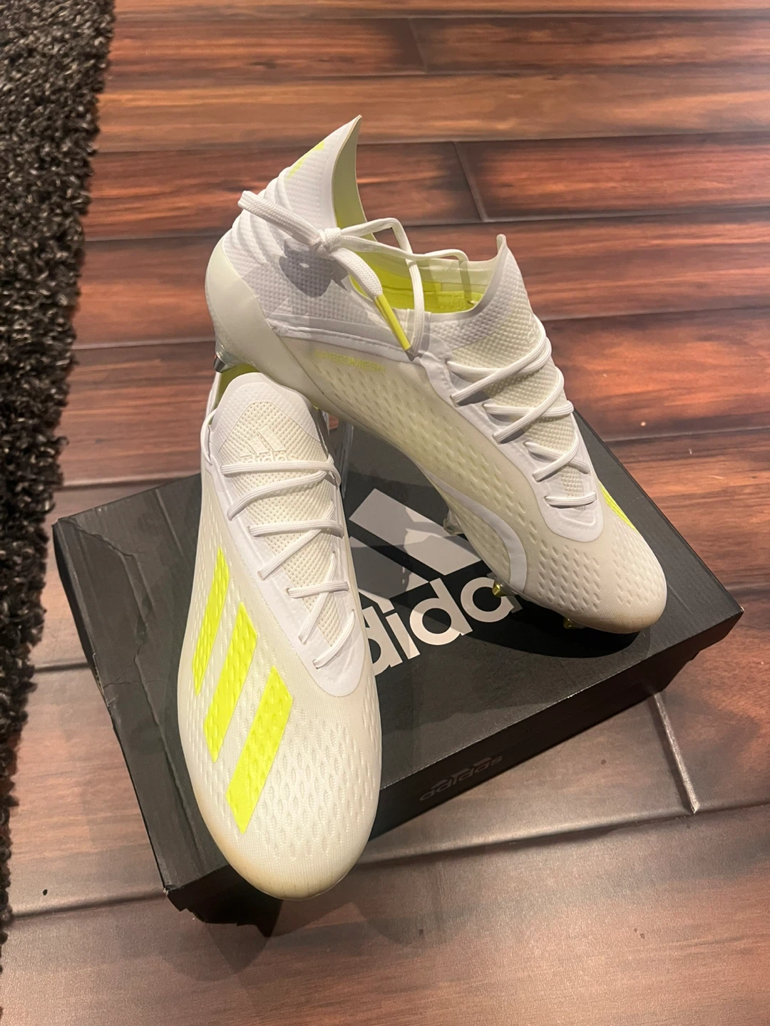 Adidas X 19.3 Football Cleats - White/Yellow - photo 2