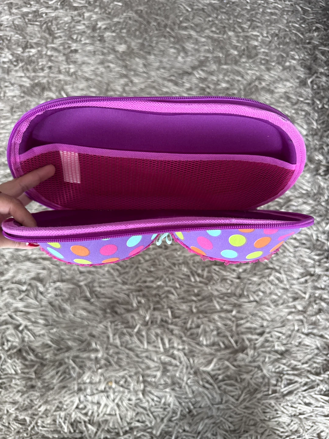 Purple Polka Dot Bra Case Holder - photo 2