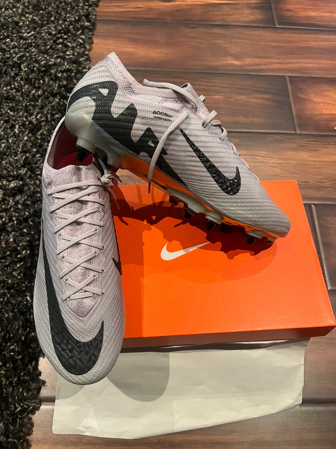 Nike Mercurial Vapor 14 FG Soccer Cleats - Size 9.5 - Grey/Black - photo 2