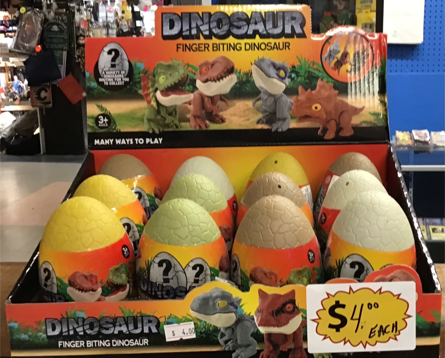 Dinosaur Finger Biting Dinosaur Surprise Eggs