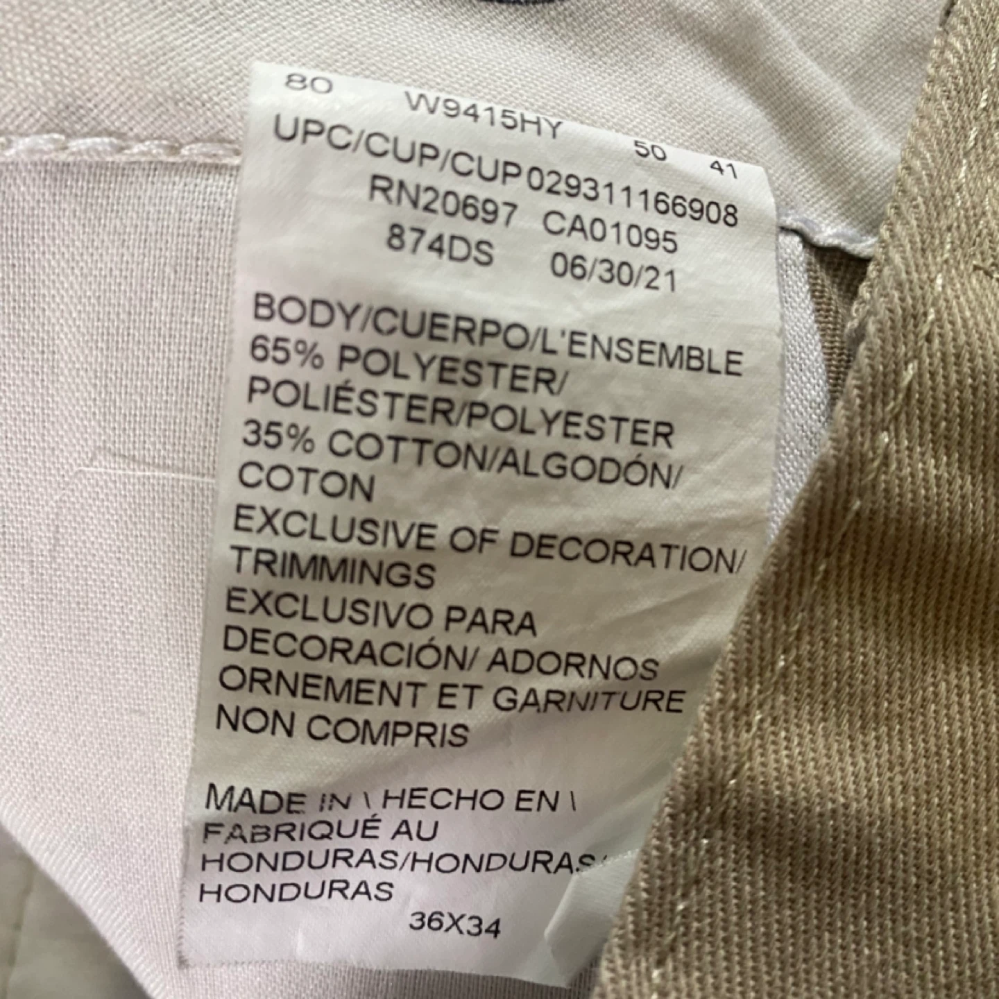 Dickies Work Pants Tan Size 36x34(fits more like 33/34) - photo 3