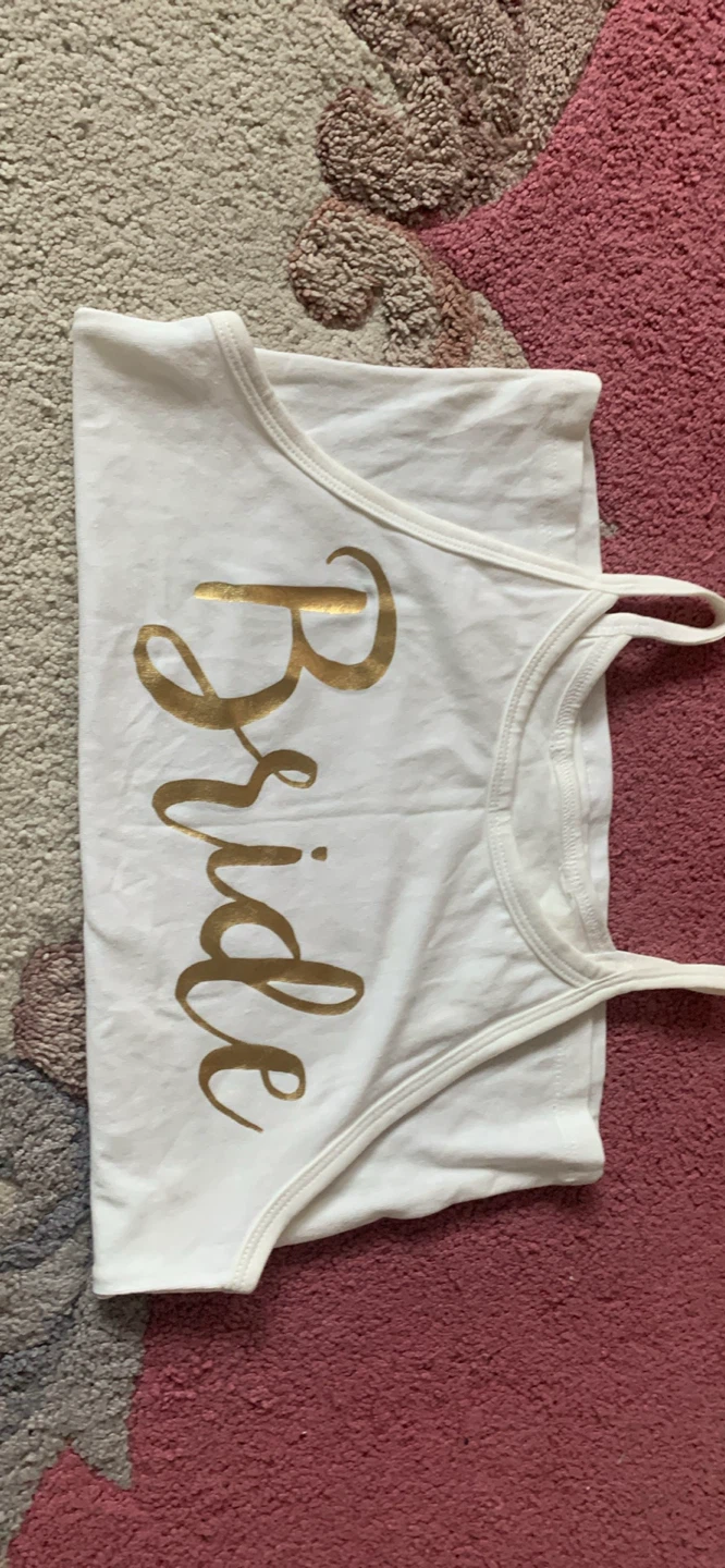 White "Bride" Tank Top size xs - photo 3