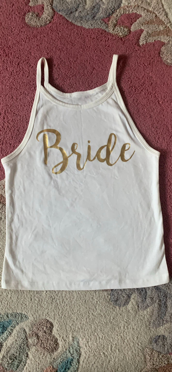 White "Bride" Tank Top size xs - photo 2