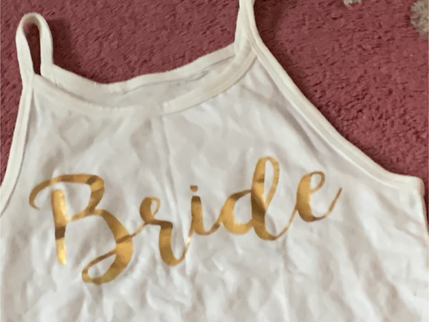 White "Bride" Tank Top size xs