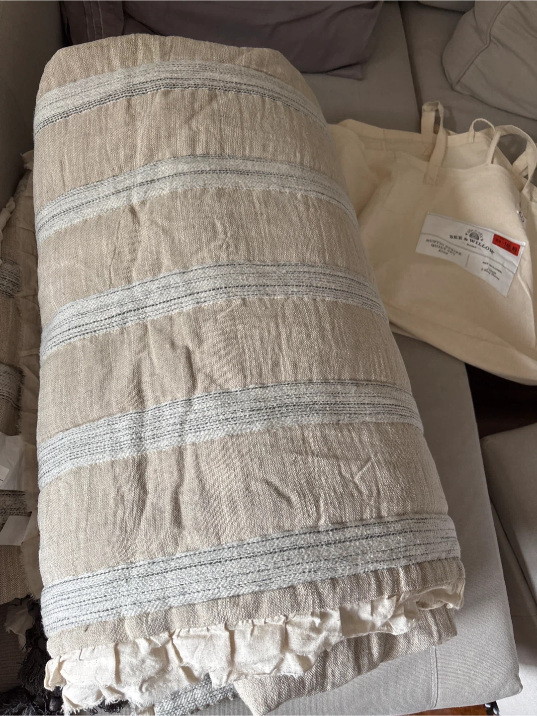Bee & Willow Rustic Stripe Quilt Set - King