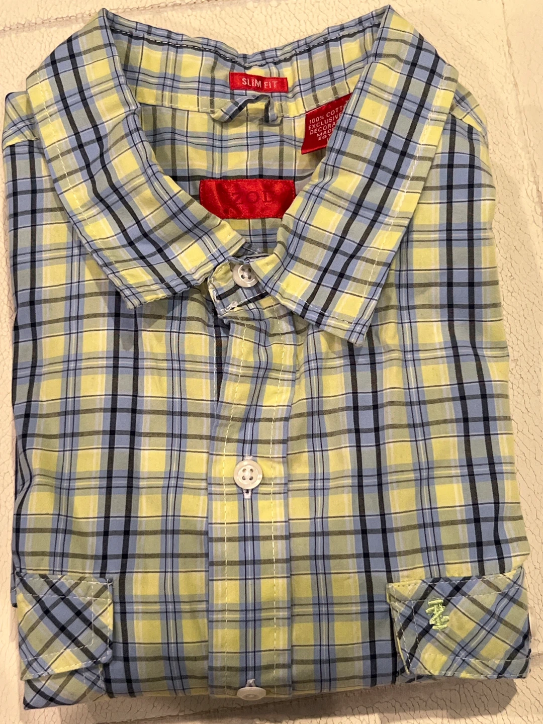 IZOD Men's Plaid Short Sleeve Button-Up Shirt