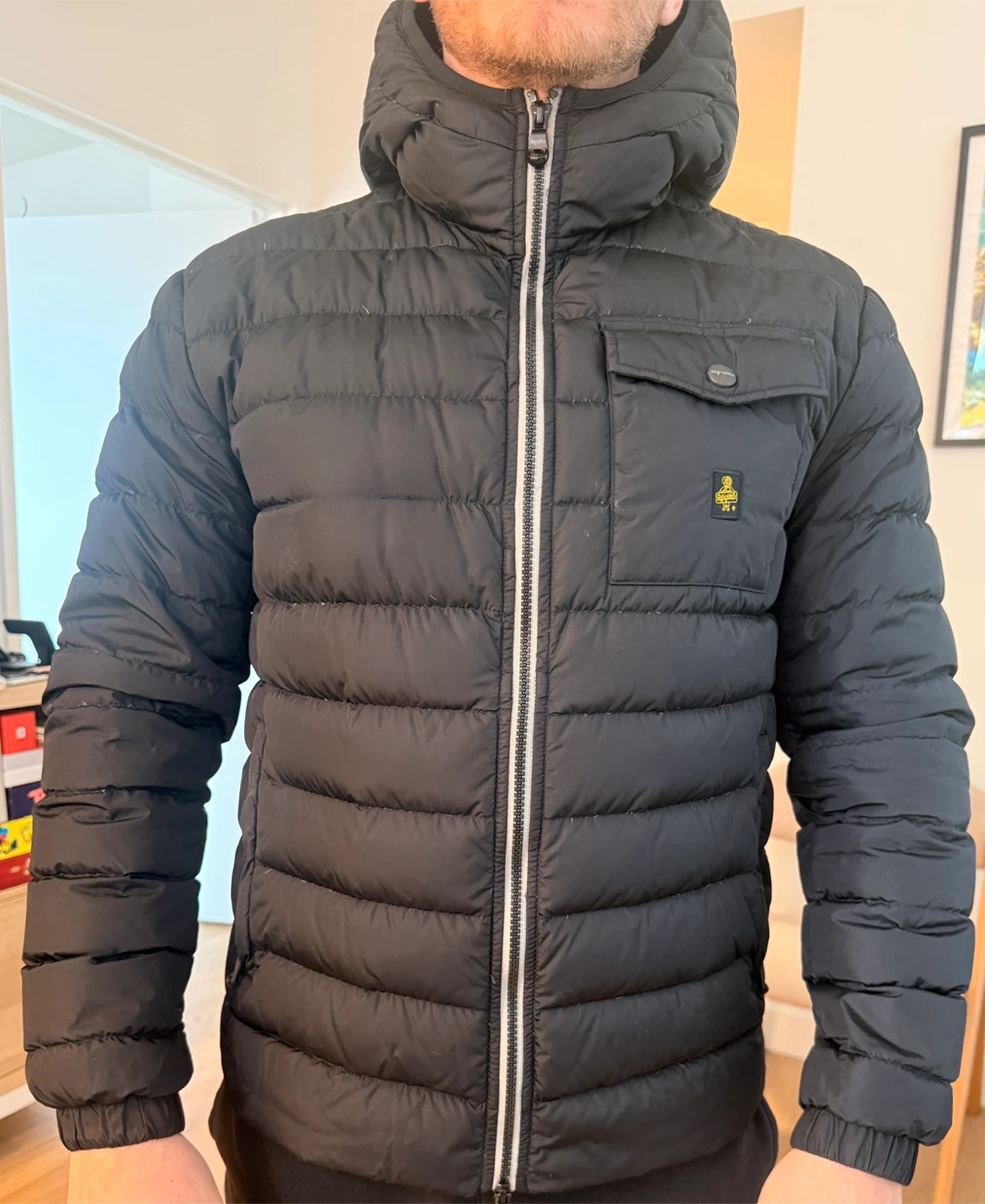 RefrigiWear Black Down Puffer Jacket Size M