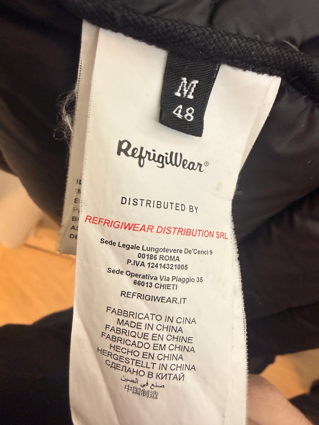 RefrigiWear Black Down Puffer Jacket Size M - photo 5