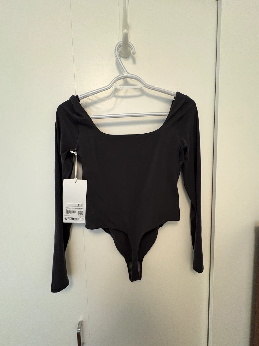 Wundermost Ultra-Soft Nulu Square-Neck Long-Sleeve Bodysuit