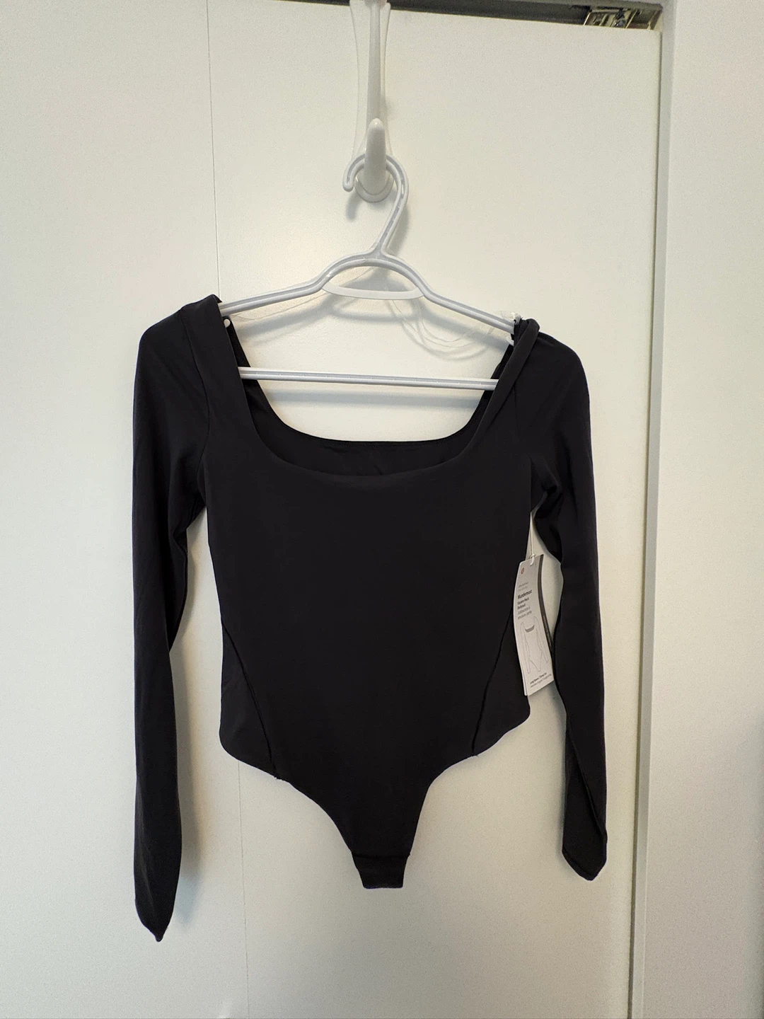 Wundermost Ultra-Soft Nulu Square-Neck Long-Sleeve Bodysuit - photo 3
