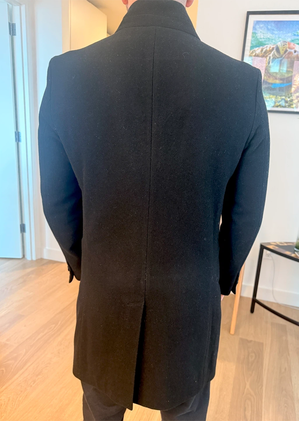 Zara Man Black Wool Blend Coat - Size S - photo 2