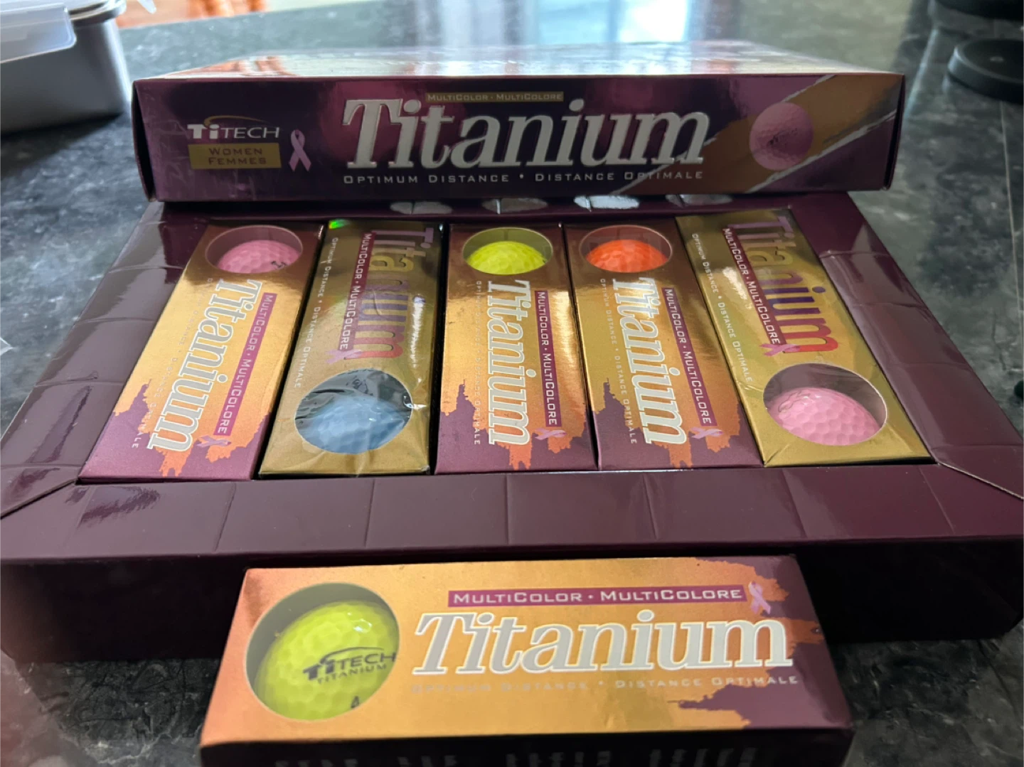 TiTECH Titanium Multicolor Golf Balls