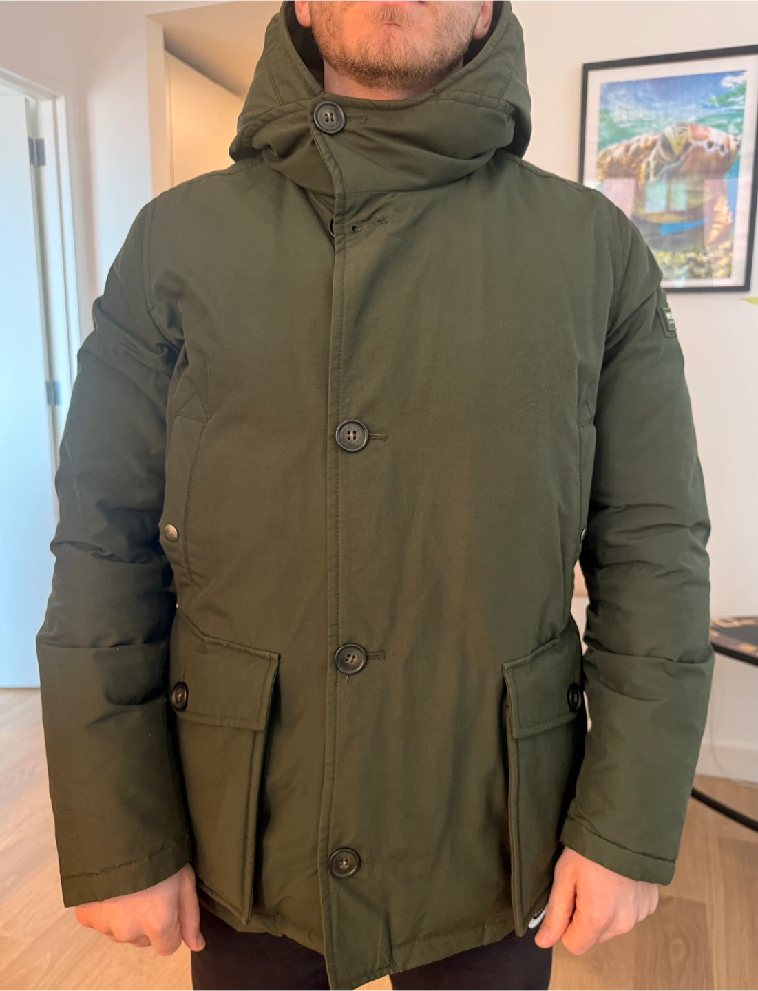 Woolrich Ramar Cloth Parka - Green, Size S fits like M