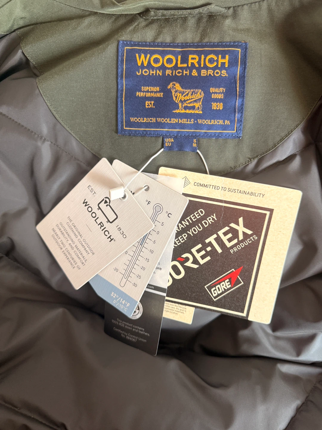 Woolrich Ramar Cloth Parka - Green, Size S fits like M - photo 4