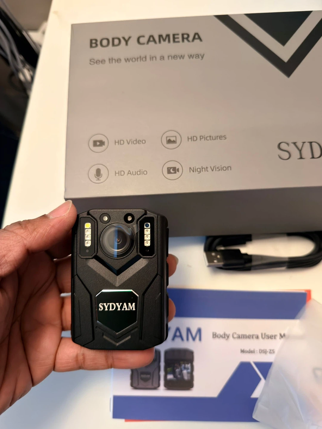 SYDYAM Body Camera with HD Video, Pictures, and Audio