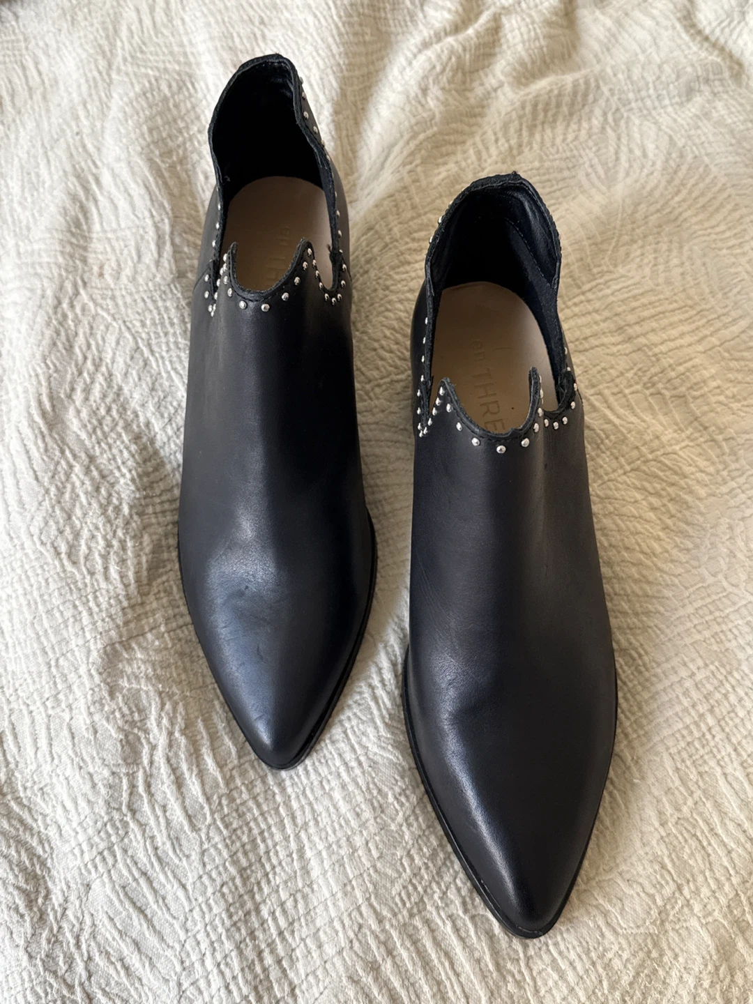 Black Studded Ankle Boots